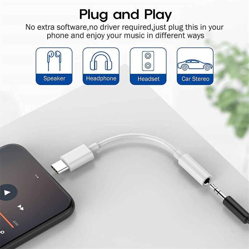 USB Type C to 3.5mm Aux Jack Adapter Earphone Dongle Cable For iPhone 15 Pro Max gallery