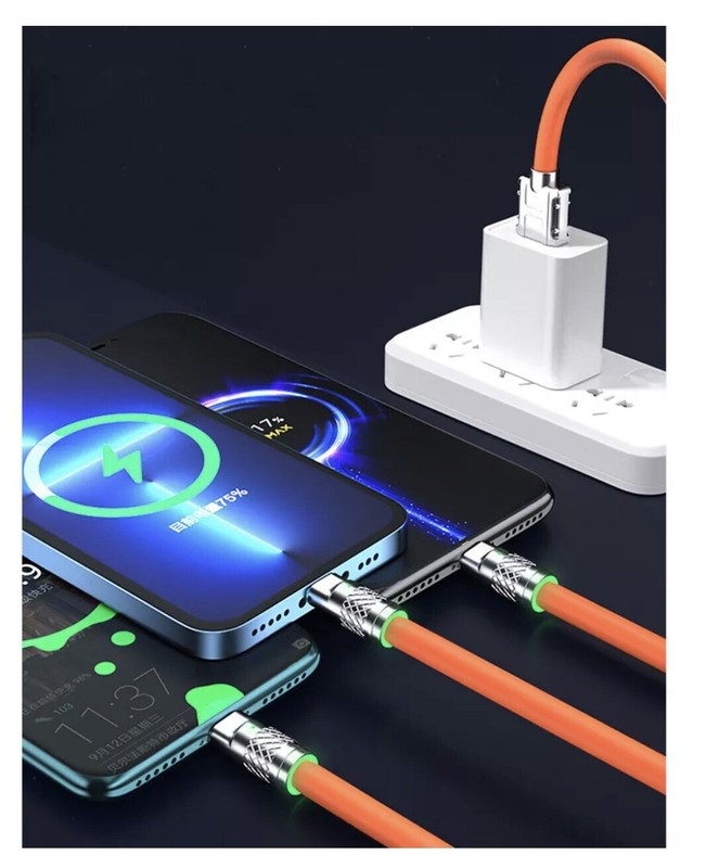 3in1 Multi USB Charger Charging Cable Micro USB Type-C for iPhone Samsung gallery