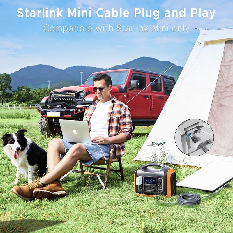 ELUTENG Starlink Mini Power Cable 5ft USB C to DC Waterproof Charger gallery