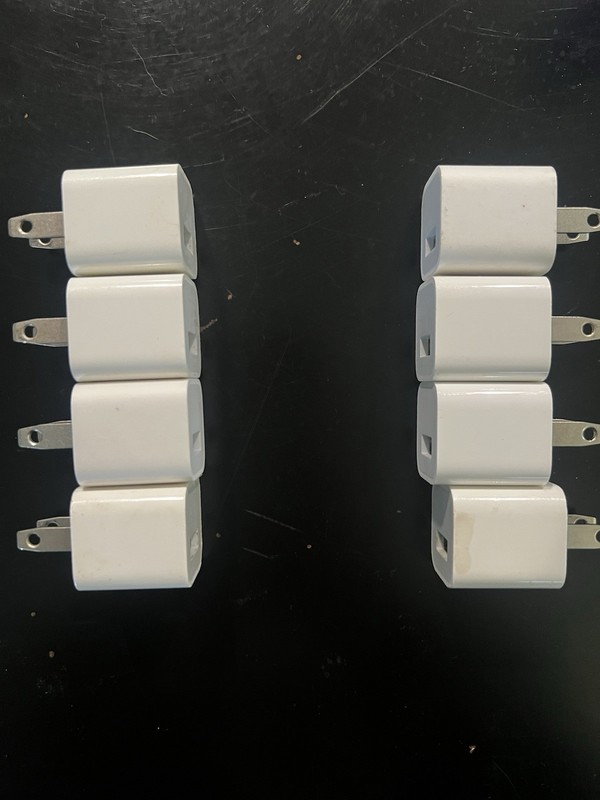Lot of 8 Genuine Apple OEM USB Power Adapters A1265 A1385 5W iPhone Charger gallery