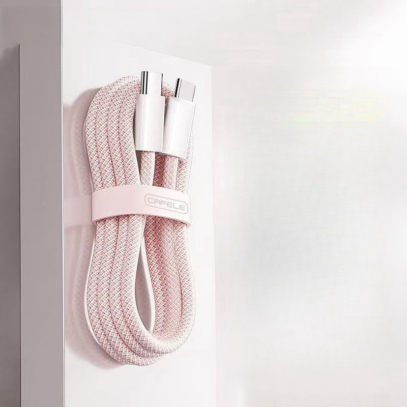 1PC Braided Charging Data SYNC Charger Cable Cord C-TYPE-C (PINK) Free Ship gallery