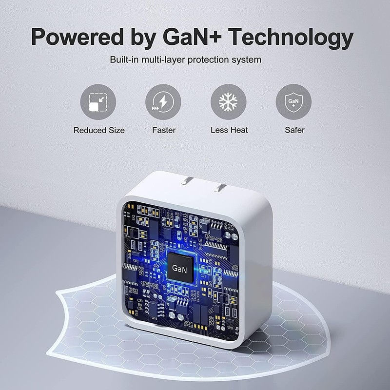 Fast Dual USB-C Port Wall Charger 35W w/ 2x Cables iPhone X 11 12 13 14 gallery