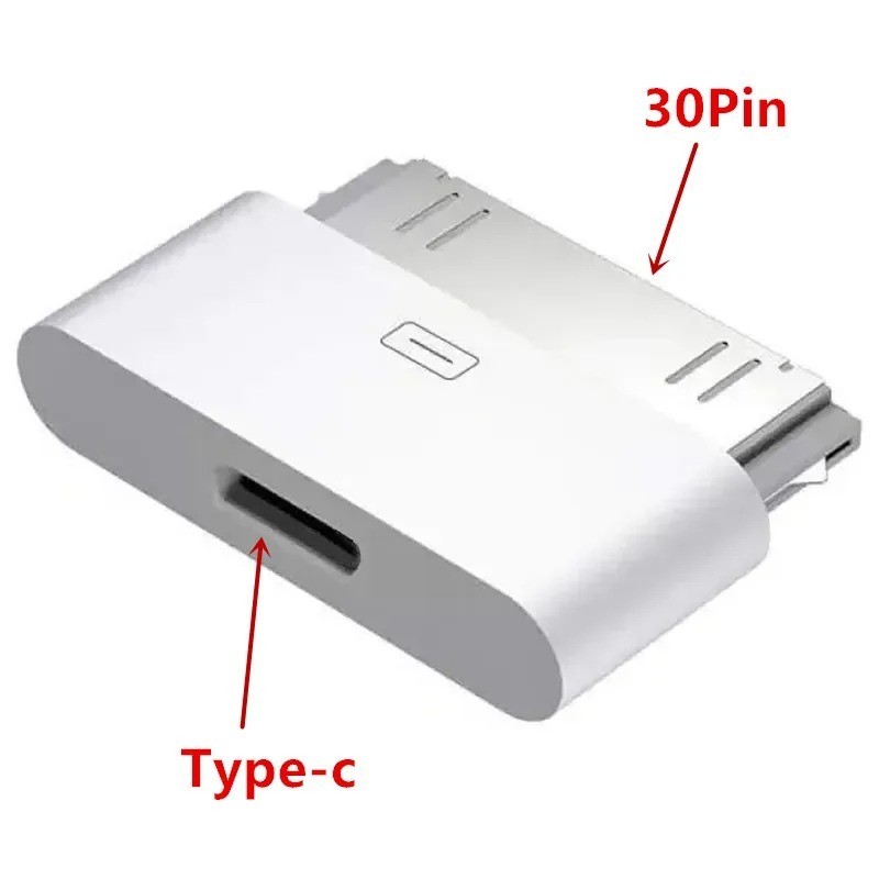 30-Pin To USB C Adapter Charging Data SyncConverter for IPhone 4 4S 3GS IPad 3 2 gallery