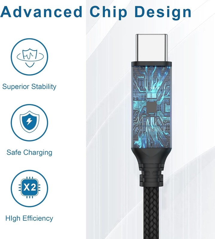 2 PACK USB Type-C 16ft Fast Charging Cable, USB C to A Quick Charger Cord 16ft gallery