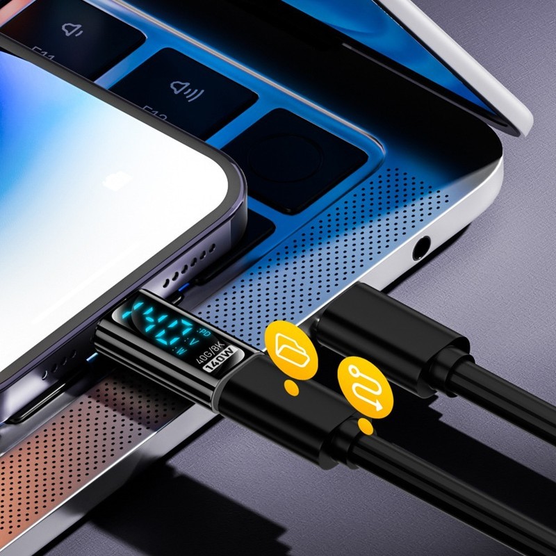 Efficient 140W USB C Adapter with LED Display for All Compatible Devices gallery