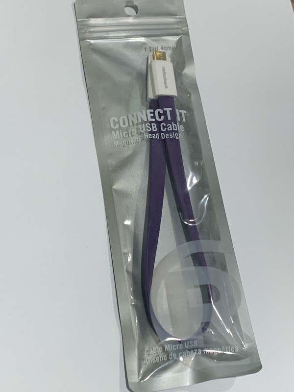 12-Inch Micro USB Cable USB-A Male to Micro USB Male, Purple, with Magnetic Ends gallery