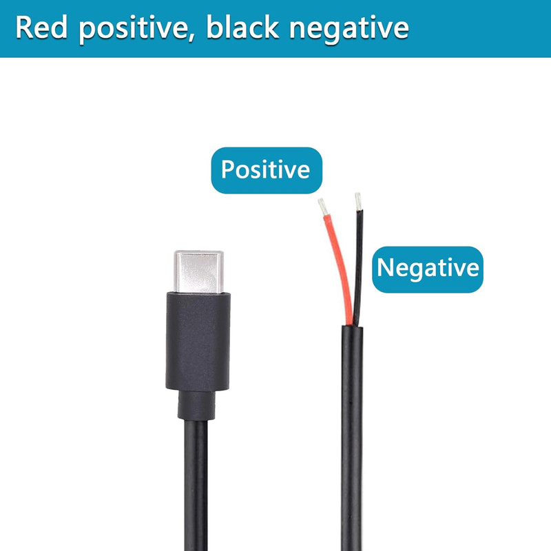 USB Type-C Pigtail Cable Extension Power Cable 22AWG Carrying Current 3A Voltage gallery