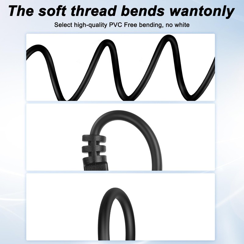 5 PCS USB 2.0 Pigtail Cable Male Plug To 2 Pin Bare Wire Extension 24AWG 1M gallery