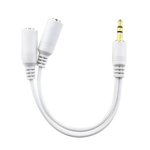 Headphones Splitter 3.5mm Earphone Adapter Dual Headset Port Audio for Tablets gallery