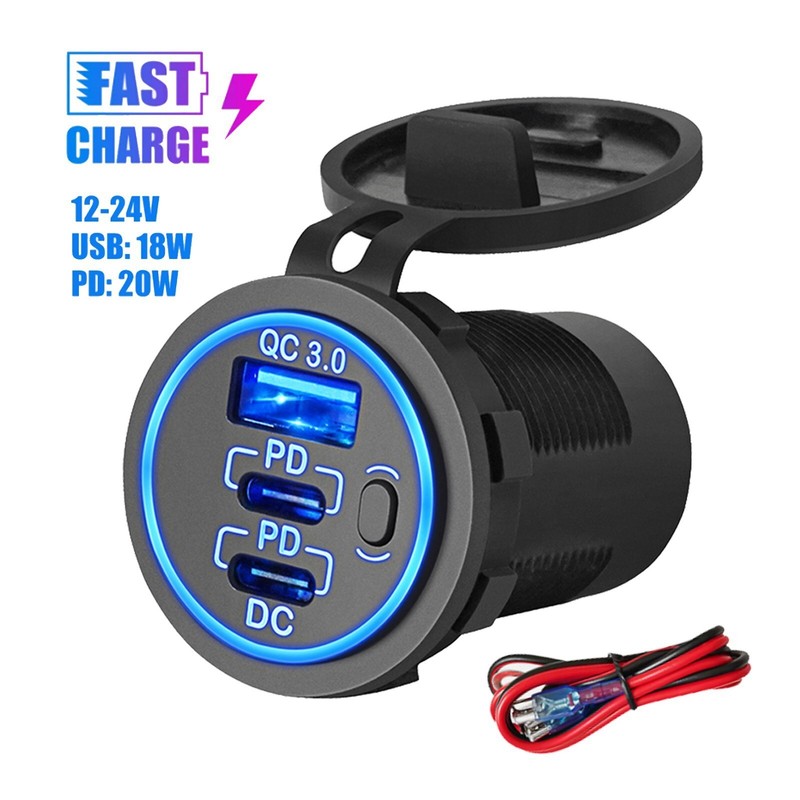 USB Outlet 12V Car Charger Port Cigarette Lighter Socket Charging Plug Adapter gallery