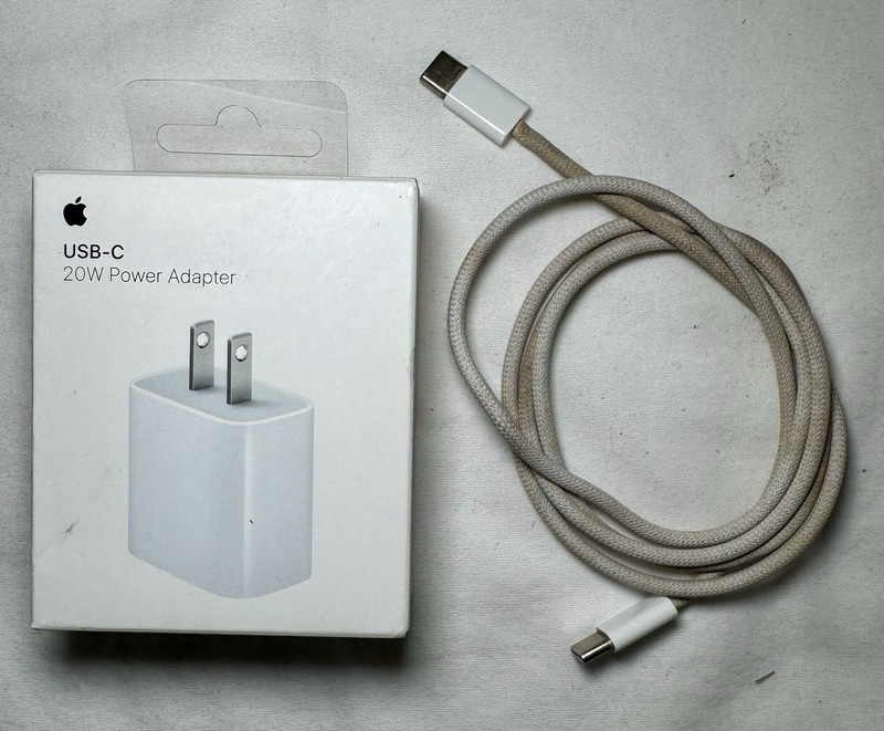 Genuine 20W USB-C Fast Charger Adapter & 1M Braided Cable for iPhone
