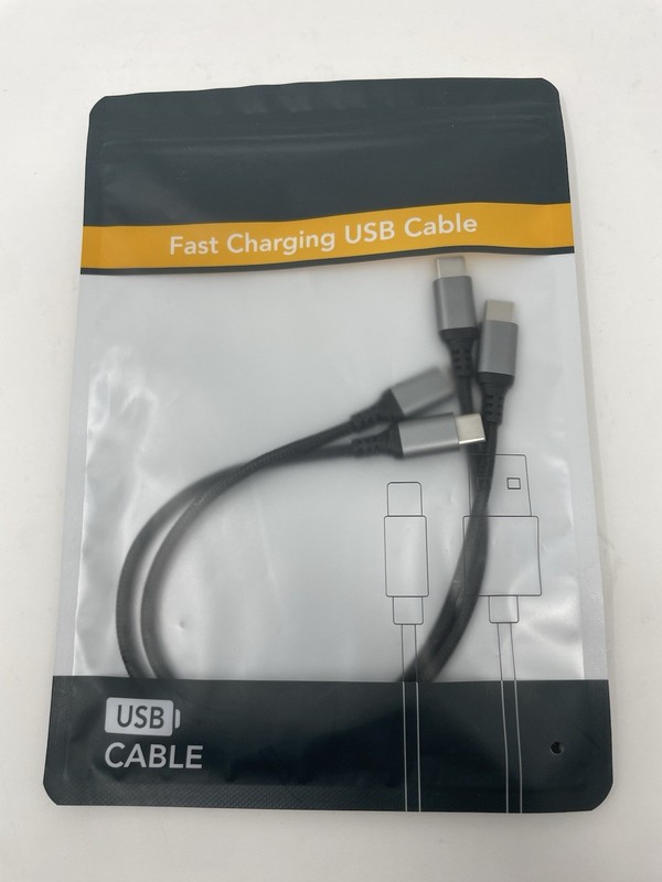 NEW USB C to USB C Cable, 1 FT, 2 Pack, Black