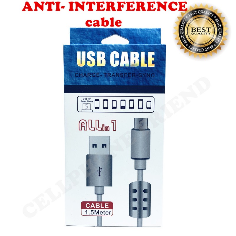 ANTI- INTERFERENCE High Speed Charging & Data Cable for Apple Micro USB TYPE C