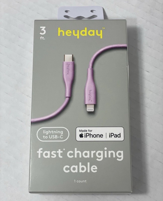 Heyday – Lightn To USB-C iPhone Fast Charging Cable 3ft For Apple iPhone iPad