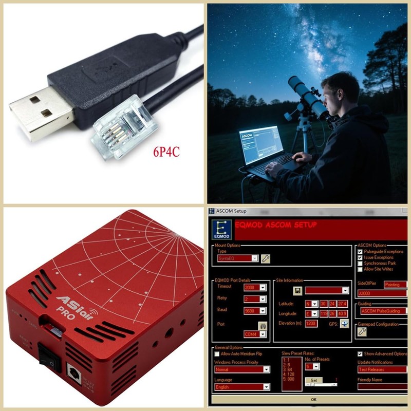 RJ11 Control Cable for Skywatcher HC, USB to RJ11 Console Cable for Skywatche... gallery