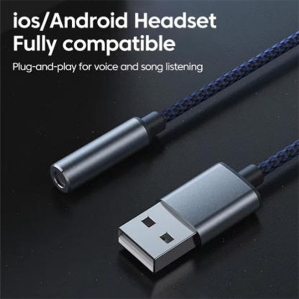 New USB Type A To 3.5mm AUX Female Audio Headphone Jack Cable Adapter Lot gallery