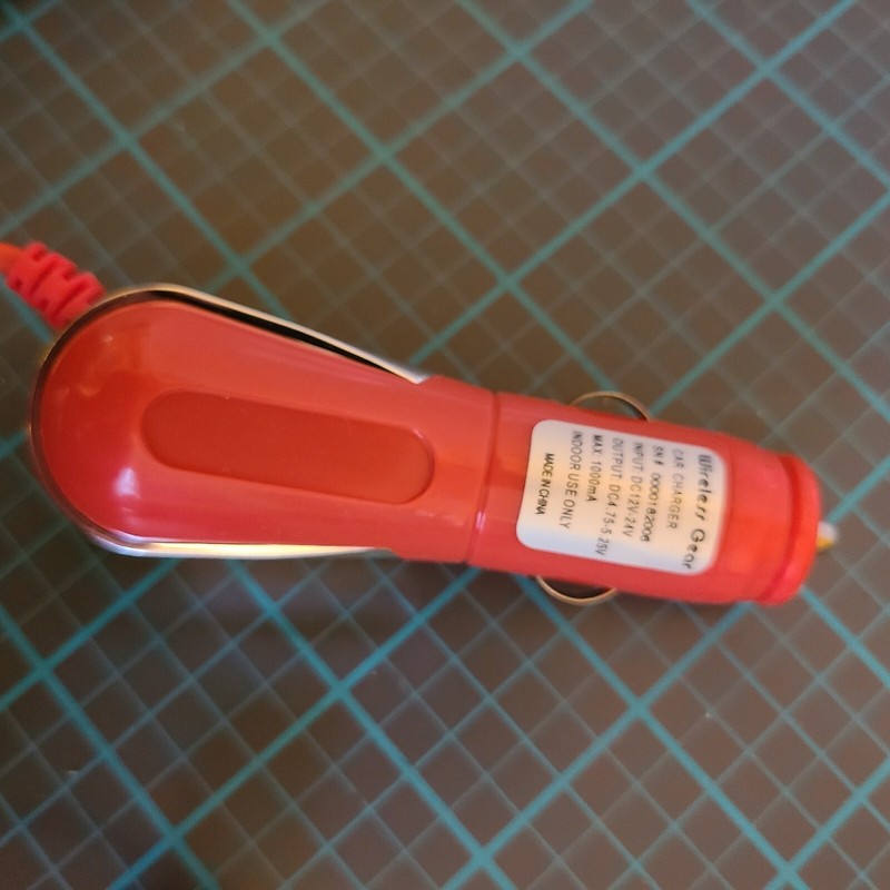 Wireless Gear Micro USB Car Charger For Use With Micro USB Devices Red gallery