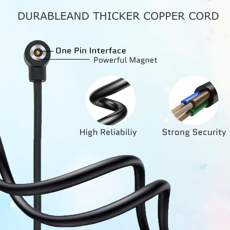2 Pcs Magnetic Smart Ring Chargers Replacement Charger Cord for 4 mm 4 gallery