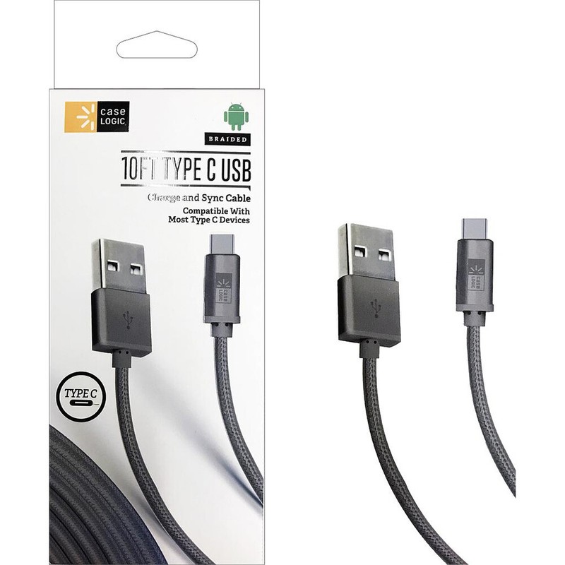Case Logic USB Type-C Charge & Sync Cable – 10 Ft.