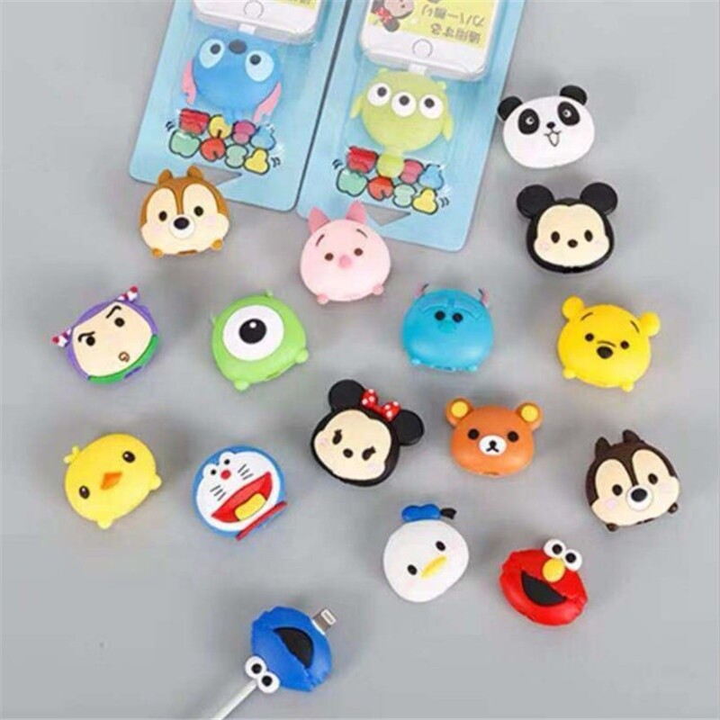 Cartoon Animal Phone Charger Protector Soft Cord Cable Funny Bite Accessories US gallery