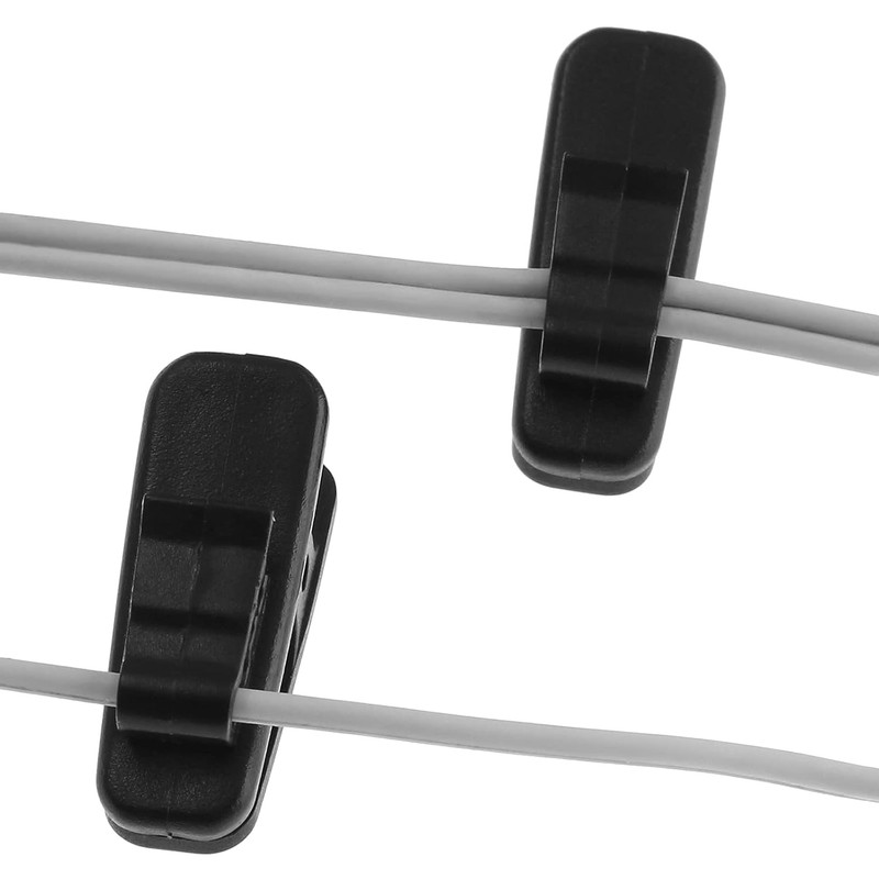 Clips for Earphone Wire, 24 Pack, Black | Headphone Mount Cable Clothing Clip, f gallery