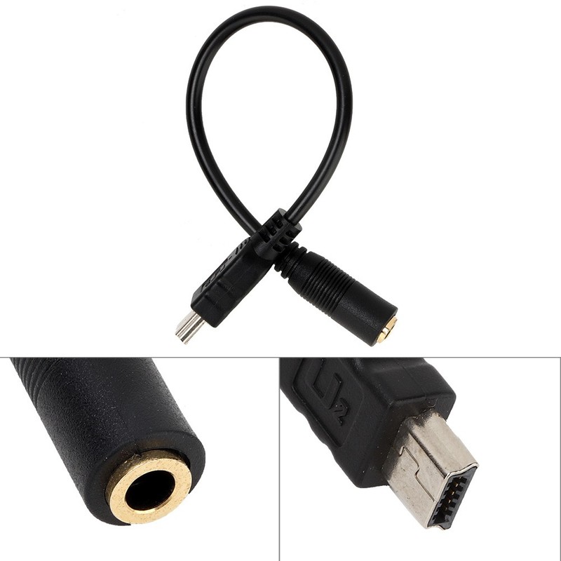 Mini USB To 3.5mm Three Pole Audio Jack Microphone Adapter Cable For gallery