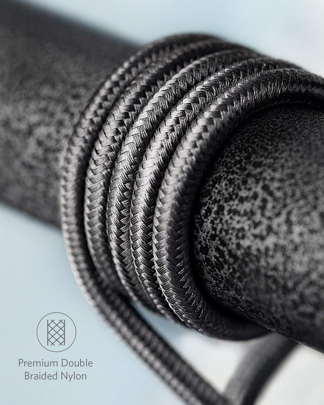 6 Ft Premium Double-Braided Nylon Lightning Cable, Apple Mfi Certified for Iphon gallery