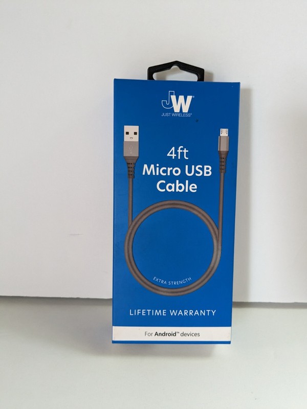 JUST WIRELESS ~4 FT USB-C CABLE ~FOR ANDROID DEVICES ~EXTRA STRENGTH
