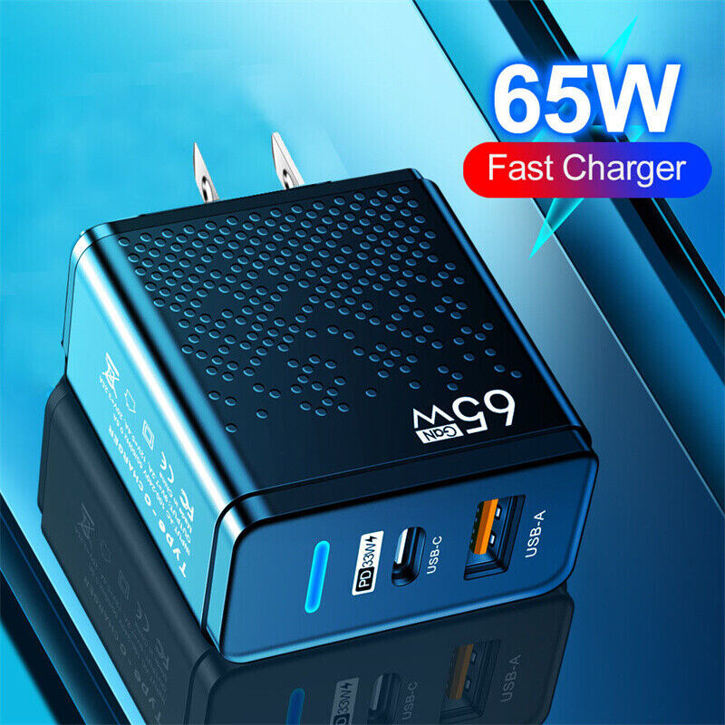 65W Fast Charging USB Type C Wall Charger For iPhone Samsung Google Motorola gallery