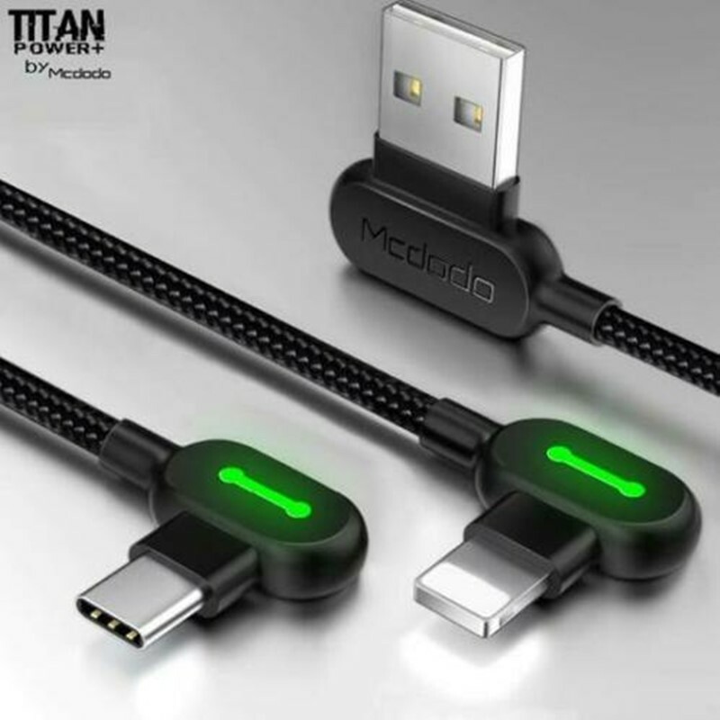 Fast Charging Cable Charger L Shape Reversible Usb Unbreakable For iphone LOT