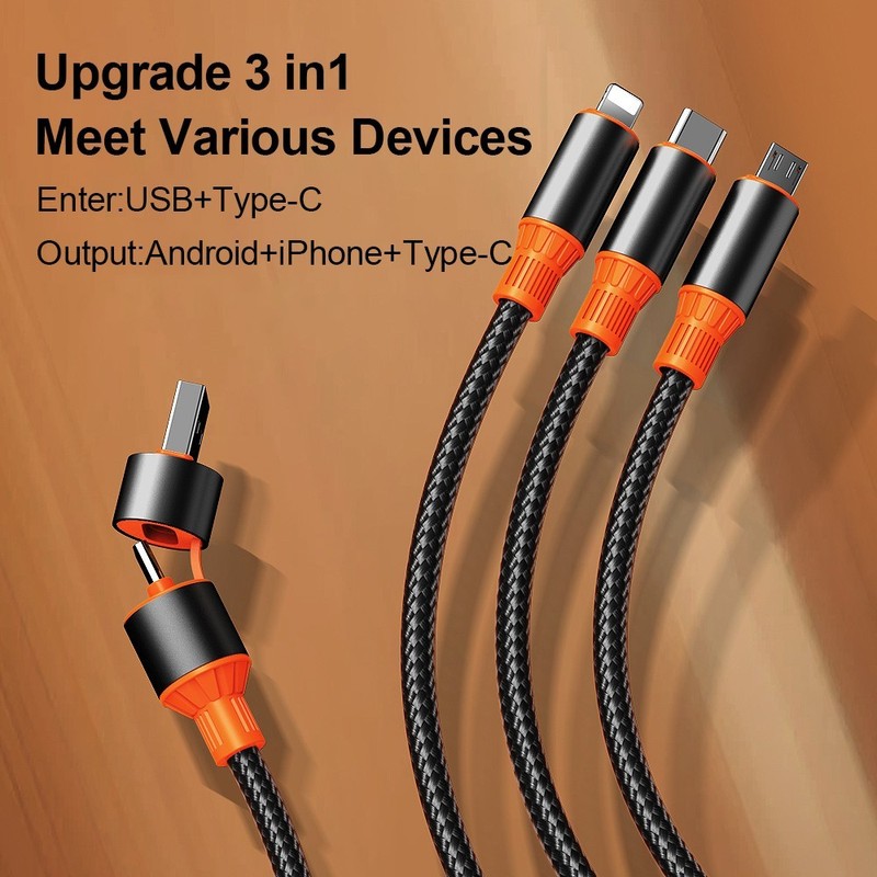 3 in 1 USB Charger Cable Fast Charging Cord Universal Multi Function gallery