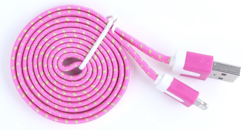 USB Cable Charger Cord Flat Braided For Phone 14, 13, 12, 11, X ,8, 7, 6, 5 Lot gallery