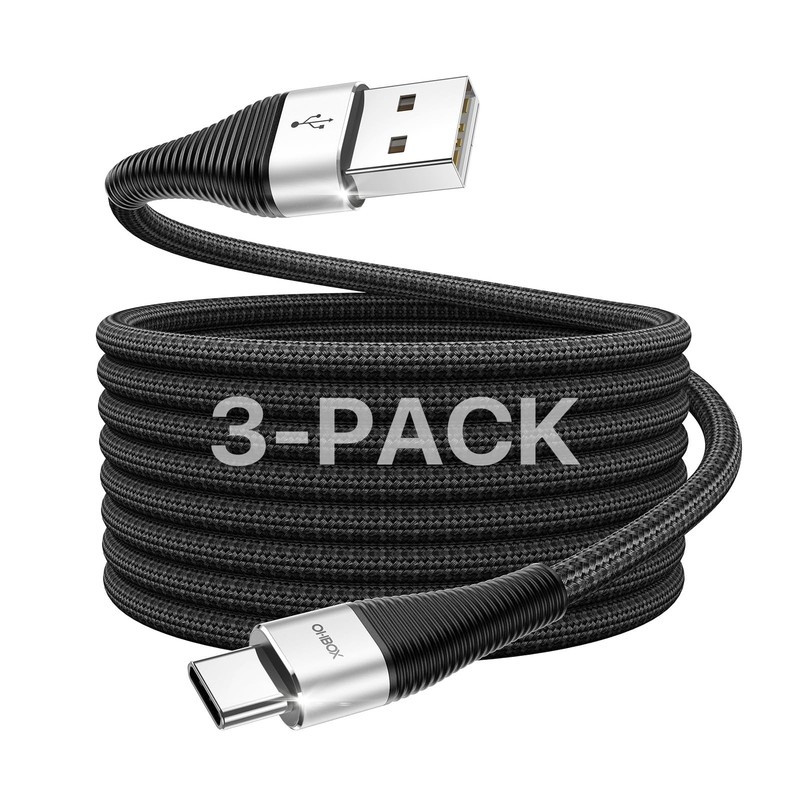 3-Pack 10FT USB C Charger Cord, 3A Fast Charging, Extra Long Nylon Braided Cable gallery