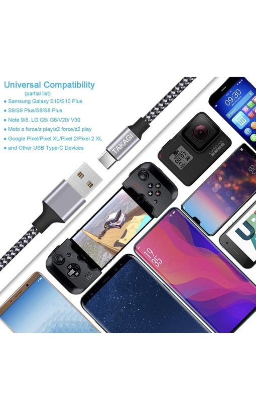 High Quality usb c 6ft braided Phone/tablet/electronic Device Charger (3 Pack) gallery