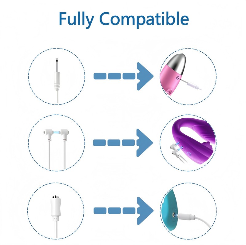 3 Pack-Universal Replacement Magnetic Charging Cable for Massagers, 82cm USB-... gallery