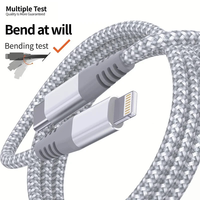 USB-C MFi Certified Fast Charging Cable, Durable Nylon Braided High Speed iphone gallery