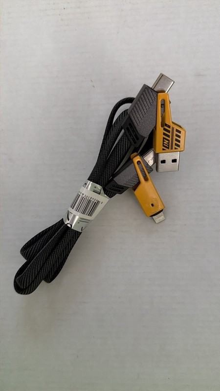 4 in 1 USB Fast Charging Cable Dual Type C PD 27W 65W Charger Data Cord for iOS gallery