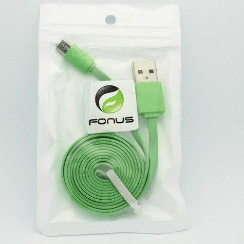 MicroUSB 3ft USB Cable Charger Cord Power Wire Sync Flat Green Fast for Tablets gallery