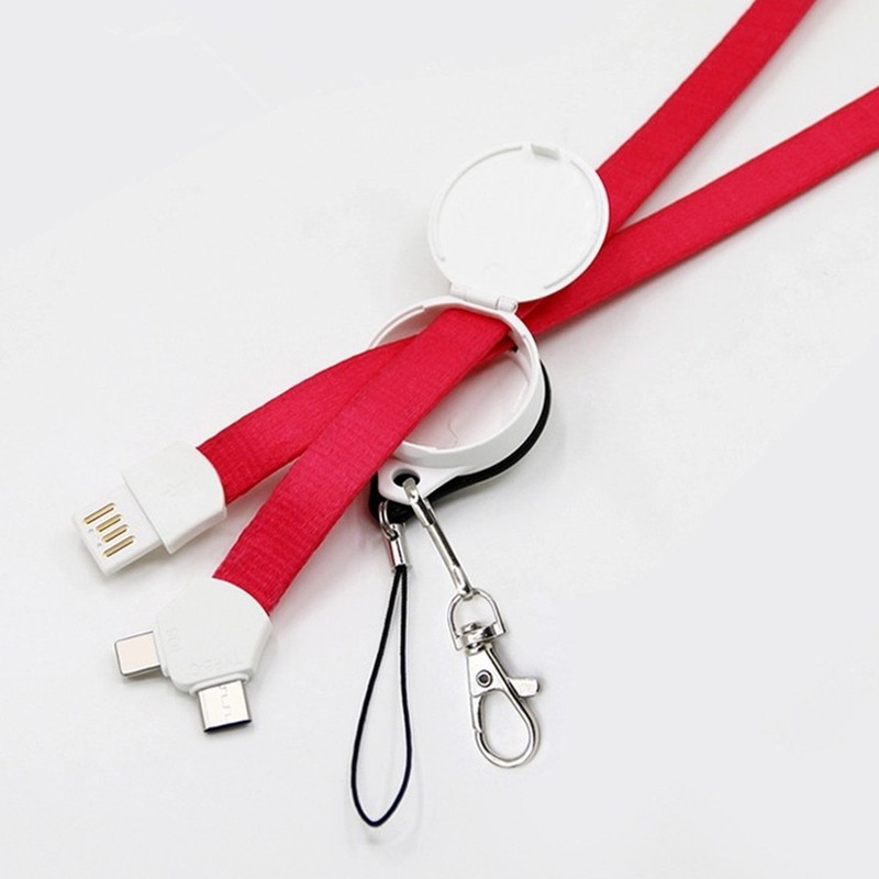 2 Pcs Phone Charm Lanyard with Usb-c Cahrging Cable Cell Data Line gallery