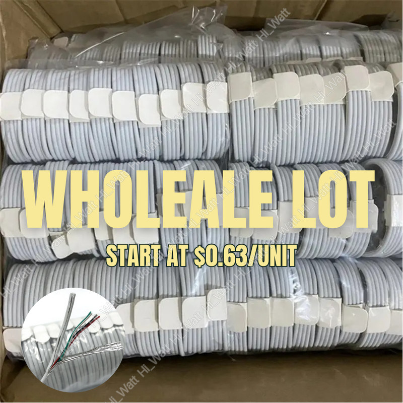 100x Wholesale Lot USB Sync Cable Charger For iPhone 14 13 12 11 Pro XR SE X 8 7