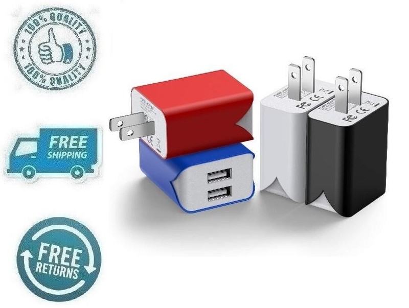 New Multicolor USB Wall Charger Power Adapter Block Charging For Smart Phone