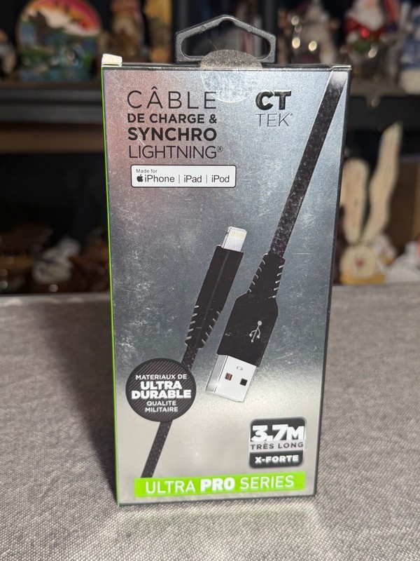 CT Tek Cable 3.7M 12FT Extra Long iPhone Charger Ultra Durable NEW gallery