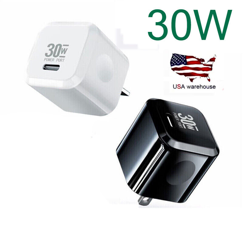 30W Fast Charger Block USB Type C Wall Power Adapter For iPhone 14 13 12 11 XR 8
