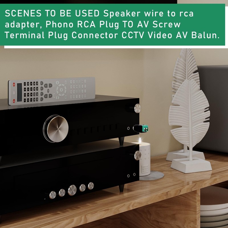 12Pack RCA to Speaker Wire Adapter, Speaker Wire to RCA Adapter, AV Screw Ter... gallery