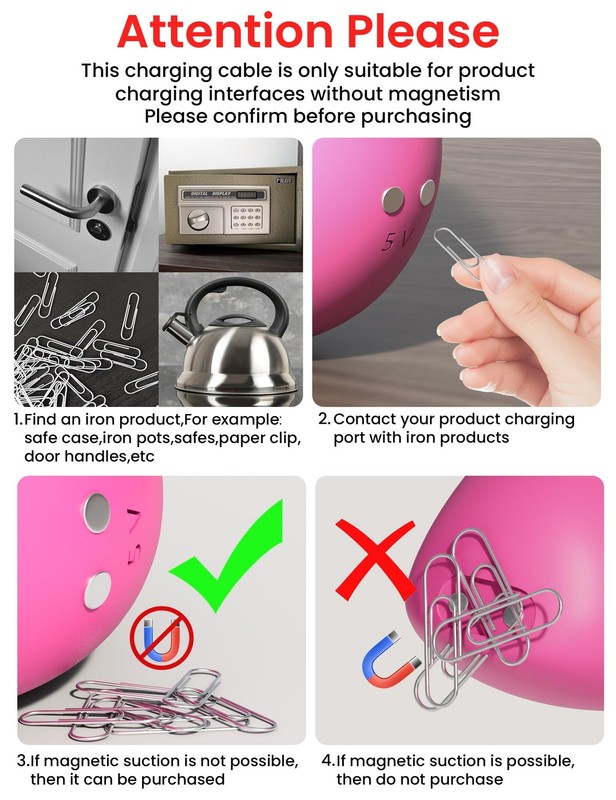 Magnetic USB Charger DC Cable Replacement Charging Magnet Cord (6Mm/0.24In) 3.3F gallery