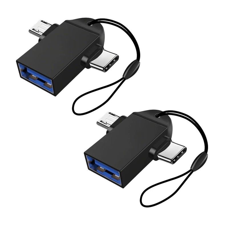 2-in-1 OTG USB 3.0 Adapter USB Female To Micro-USB Male and Type C Male Connecto gallery