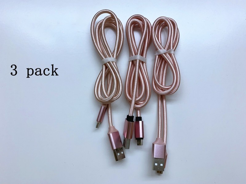 3-Pack 3ft Micro USB Charger Fast Charging Cable Cord For Samsung Android Phone gallery