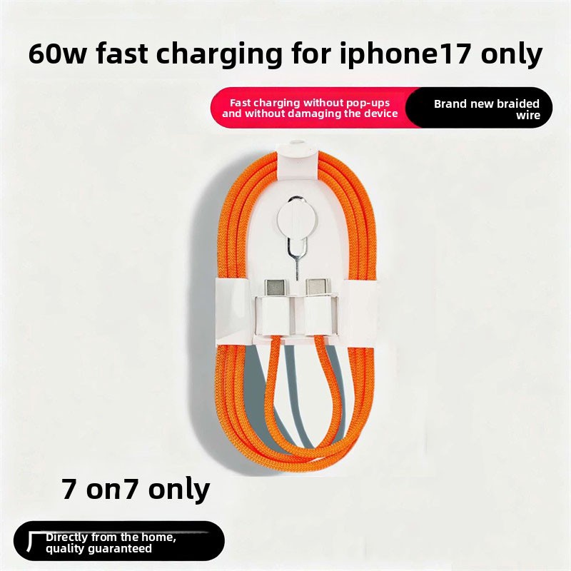 OEM iPhone 15, 16, & 17 Pro Max Fast Charging USB Type-C Cable Original Woven gallery