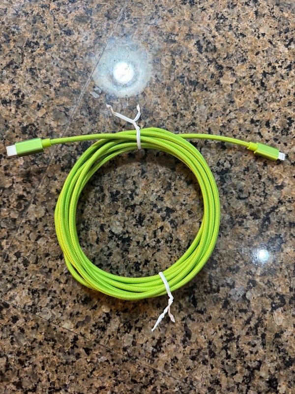 USB-C to 8 Pin iPhone Fast Charging/Data Transfer Cable Cord 10′ Green