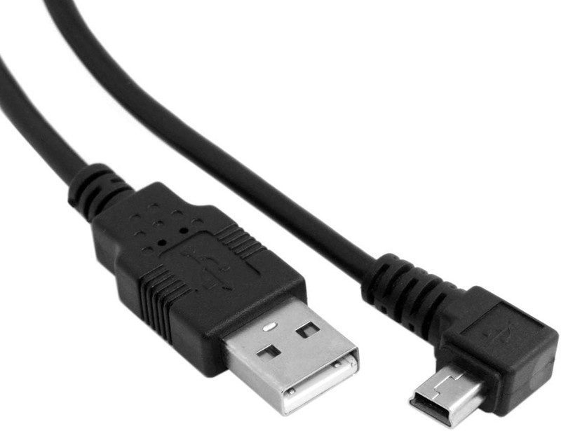 Mini USB Cable USB 2.0 Male to Mini USB 5 Pin Male 90 Degree Left Angled Chargin gallery